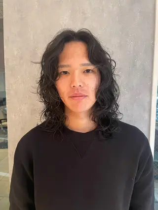 ミディアム パーマ メンズ Riku /西荻窪のヘアスタイル