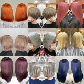 ミディアム カラー 縮毛/レイヤー 韓国/橋口のヘアスタイル