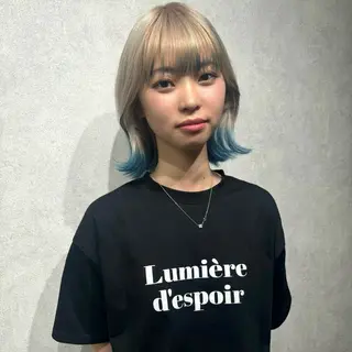 ミディアム カラー IwAsh  大和駅店所属・shiho .のヘアスタイル