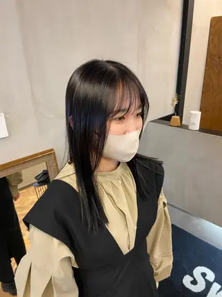 セミロング esu 心斎橋店所属・mana/ブリーチ なし/ベージュ/暖色のヘアスタイル