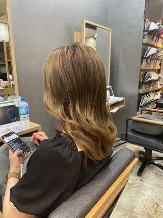 セミロング 上村 颯のヘアスタイル