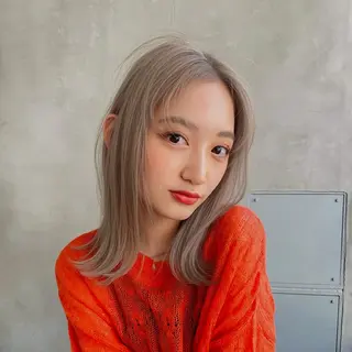 ミディアム カラー ⚜️ブリーチ× 透明感✨Hayatoのヘアスタイル