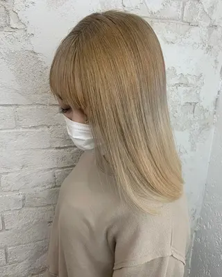 ミディアム カラー 🎀モテ髪ミルクティ ー🎀yasunaのヘアスタイル