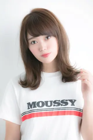 ミディアム コテ巻き風パーマ💛 池袋のヘアスタイル