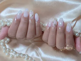 ネイル ネイルサロンAiri 長さ出し·シンプルのネイルデザイン