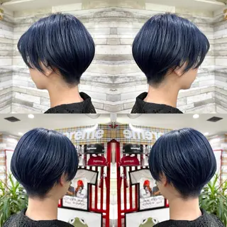 ショート カラー "PEPPU "所属・派手髪、ハイトーン ショートヘアShinのヘアスタイル