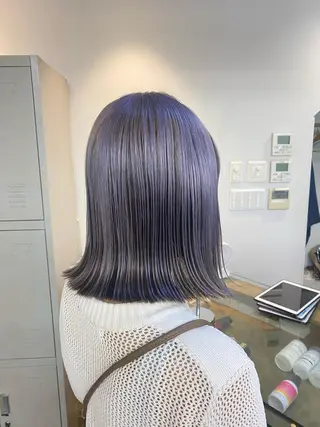 ミディアム カラー パーマ ヘアアレンジ メンズ キッズ ネイル マツエク・マツパ アイブロウ ☀ハイトーンカラー☀ 治野心のヘアスタイル