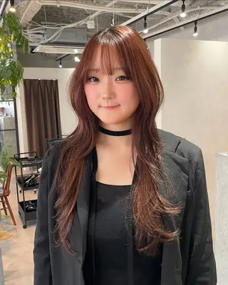 ロング 元平 未祐のヘアスタイル