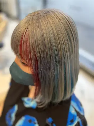 ミディアム カラー 【ハイトーンカラー 🌈】小野隼広のヘアスタイル
