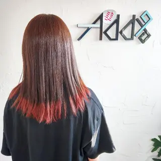 セミロング カラー ヘアアレンジ Add9 柳田健登のヘアスタイル