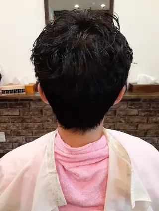 ショート メンズ パーマ ルシア美容室|岸和田 《メンズ歓迎！》山﨑のヘアスタイル
