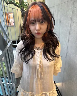 セミロング カラー yuuna/ ハッシュカット🎀のヘアスタイル