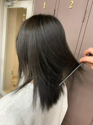 ミディアム カラー 日韓レイヤー🇰🇷 艶カラー/ナカネのヘアスタイル