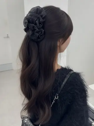 セミロング カラー ヘアアレンジ 最小顔周り&レイヤー 特化/池袋/kokiのヘアスタイル