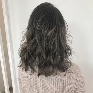 セミロング カラー ヘアアレンジ 榎園 由美のヘアスタイル