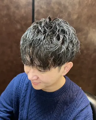 メンズ ミディアム HIRO GINZA 上野店所属・ヒロ銀座上野店 柴田佳祐のヘアスタイル