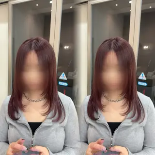 ミディアム カラー 吉成 葉南のヘアスタイル