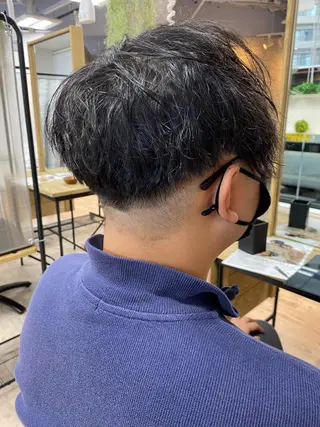 メンズ 波巻きスパイラル/ メンズパーマ/ゆうひのヘアスタイル