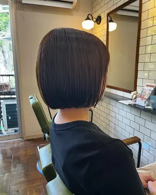 ショート カラー 丸みショート🌙 タッセルボブ/井上翔のヘアスタイル