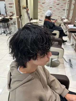 パーマ メンズ 髪質改善/縮毛矯正 カット/佐野友尉のヘアスタイル