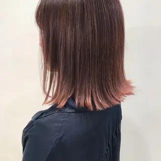 ミディアム カラー Lien所属・marika  / ボブ・オリーブカラーのヘアスタイル