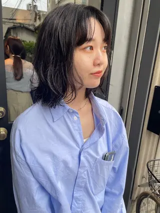 ミディアム ボブ／パーマ指名 No. 1🍃れんとのヘアスタイル