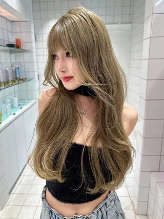 ロング MASHU韓国ヘア/ レイヤー/透明感カラのヘアスタイル