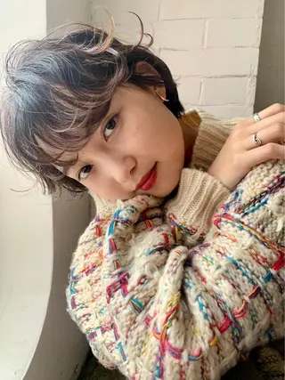 ショート カラー 🍀アレンジ簡単ヘア ☘️石田万里奈🍀のヘアスタイル