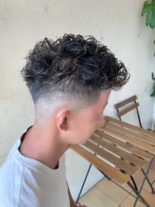 ショート パーマ メンズ メンズ特化/パーマ指 名No.1/百瀬太郎のヘアスタイル