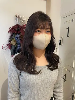 ロング カラー パーマ ヘアアレンジ キッズ ネイル マツエク・マツパ アイブロウ belta.🌱 安藝夏花🌻のヘアスタイル