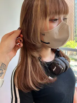 ミディアム カラー ヘアアレンジ ボブ美容師 /馬場 翼のヘアスタイル