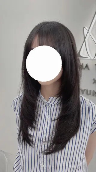 ロング AMA  TOKYO×AYUNCHE所属・韓国レイヤーカット 難波のヘアスタイル