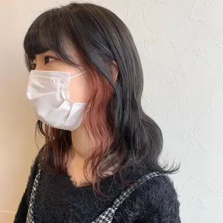 ミディアム カラー 【韓国風くびれヘア】 joule小木曽輝のヘアスタイル