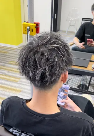 ショート カラー パーマ メンズ 【メンズ特化】岩瀬 武【メンズパーマ】のヘアスタイル