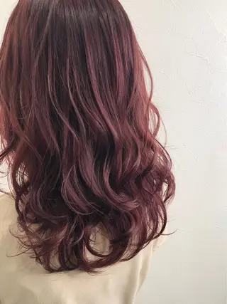 ミディアム カラー 渋谷/ハッシュ レイヤーカット/会田のヘアスタイル