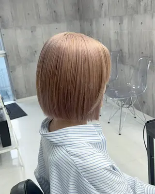 ミディアム REI 🫧 暖色カラー/ボブのヘアスタイル