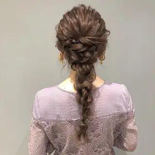 ロング カラー ヘアアレンジ 吉野 優子のマツエク・マツパデザイン
