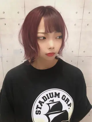 ショート カラー 韓・中華美女ヘア 🇰🇷×🇨🇳のヘアスタイル