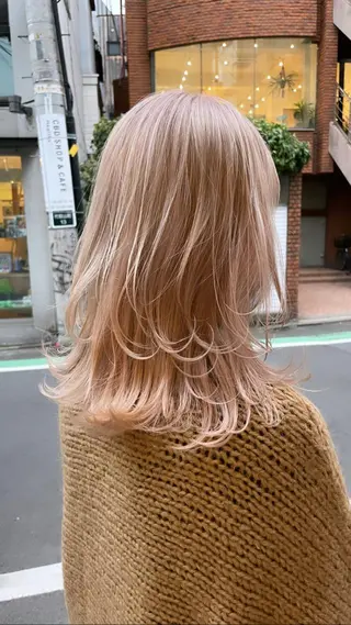 ミディアム カラー ヘアアレンジ CiNEMA daikanyama所属・透明感カラー🫧 今泉健太のヘアスタイル