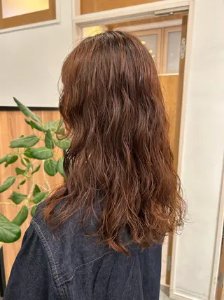 セミロング パーマ 穂乃香 ショートパーマ☘️のヘアスタイル