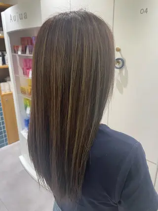 セミロング カラー モデル募集中🍤 清水 美陽のヘアスタイル