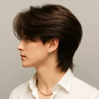 パーマ メンズ 表参道メンズパーマ フェザーパーマのヘアスタイル