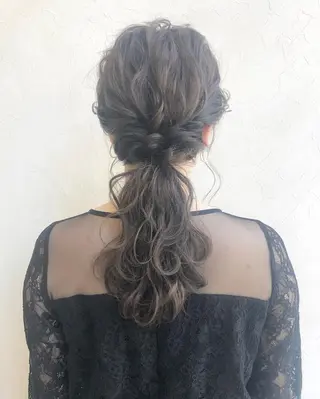 ロング ヘアアレンジ nakahara madokaのヘアスタイル