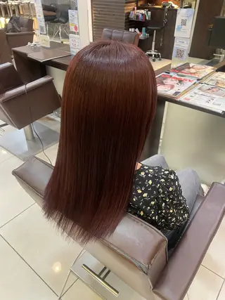 ロング カラー 🍊うる艶暖色カラー ボブ🍓マツパまゆかのヘアスタイル