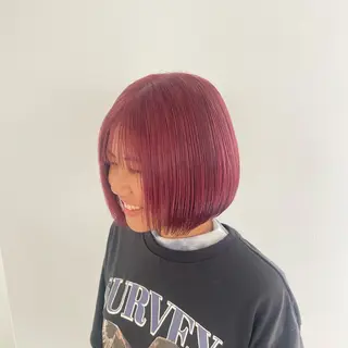 ミディアム 笹岡 愛奈のヘアスタイル
