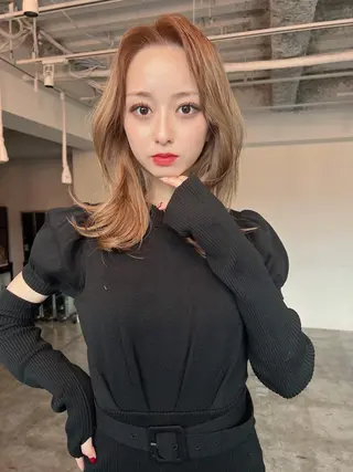 セミロング 銀座/韓国/ワンホン 🤍艶髪🖤nahoのヘアスタイル