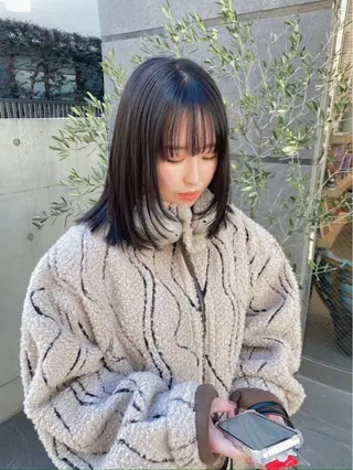 セミロング カラー 🌻clam.ゆな ／経堂／艶カラー🌻のヘアスタイル