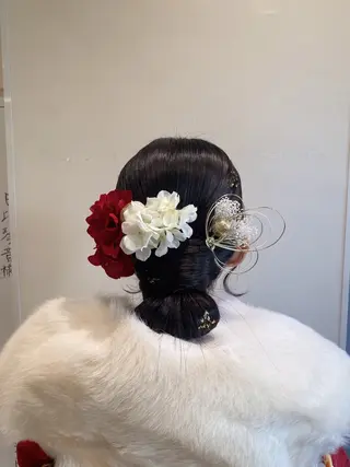 ロング ヘアアレンジ 暖色カラー /ヘアアレンジ/花鈴のヘアスタイル