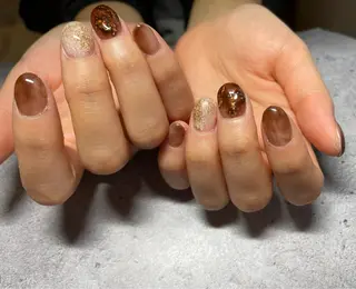 ショート ネイル Crescent Eye濱谷のネイルデザイン