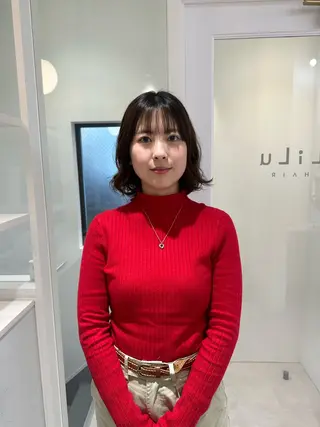 ミディアム カラー パーマ お洒落パーマ/ 艶カラー/michiのヘアスタイル